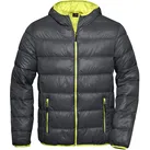 Herren Daunenjacke ultraleicht - Farbe grau, gelb - Größe L