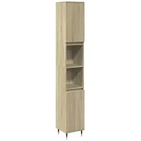 VidaXL Badschrank Sonoma-Eiche 30x30x190 cm Holzwerkstoff