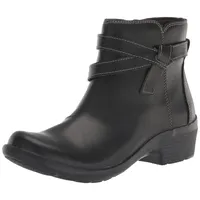 Clarks Damen Angie Spice Stiefelette, schwarzes Leder, 39 EU Weit - 39 EU Weit