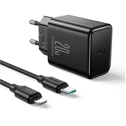 Joyroom Ladegerät 20W mit 1m Kabel USB-C kompatibel mit iPhone