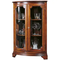 Stilmöbel Eck-Vitrine in italienischem Design 112 cm hoch