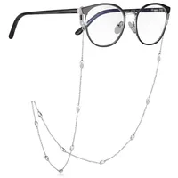 Silberkettenstore Brillenkette Brillenkette No. 7, Ankerkette 1,4mm mit Oliven - 925 Silber silberfarben 75.0 cm