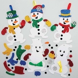 Schneemann Mix & Match Dekoration Bastelsets  (pro Set 8) Bastelaktivitäten zu Weihnachten