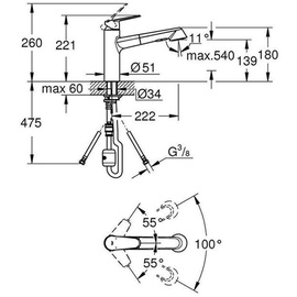 Grohe Eurodisc Cosmopolitan chrom 32257002