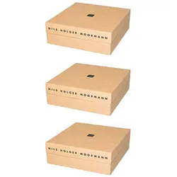 Nils Holger Moormann Archivbox für FNP Regal, 3-er Set Karton natur mehrfarbig, Designer Nils Holger Moormann, 10.8x32.5x34 cm