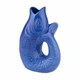 Giftcompany Dekovase Monsieur Carafon - Vase/Blumenvase - Steingut - L azure in Fischform blau