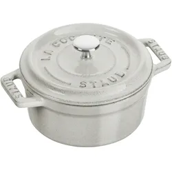 Staub Mini Cocotte, 10 cm Weisser Trüffel rund Gusseisen