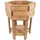 NATIV Pflanzkasten aus Holz 6eckig, 80 cm hoch, Blumenkübel mit Füßen, Pflanzgefäß