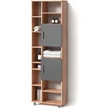 livinity Eisak Hochschrank 60 x 190 cm Braun Holz