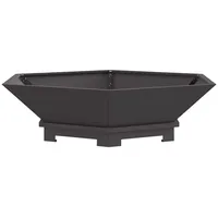 VidaXL Feuerstelle Feuerplatz Schwarz 100 x 100 x 28