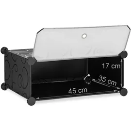 Relaxdays Schuhregal 49 x 176 x 37 cm schwarz / schwarz