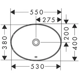 Hansgrohe Xuniva D Einbauwaschtisch 55 x 40 cm (60156450)