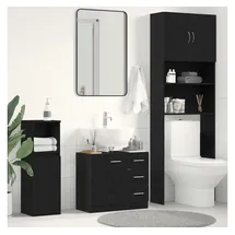 vidaXL Waschbeckenunterschrank Schwarz Eichen-Optik 63x30x54 cm