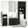 vidaXL Waschbeckenunterschrank Schwarz Eichen-Optik 63x30x54 cm