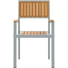 vidaXL Gartenstuhl 58,2 x 91,9 x 21,2 cm grau 8 St.