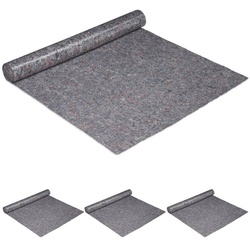 relaxdays Malervlies 4 x Malvervlies 180g/m2 1×25 m grau