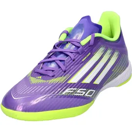 adidas Herren Fussballschuhe F50 LEAGUE IN JH7719 48 2/3 - Purple Rush/Ftwr White/Lemon - 48 2/3
