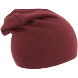 Winter Strickmütze | Beanie aus Kaschmir für Damen – Made IN Italy – super weich & bequem (OneSize, Bordeaux) - Einheitsgröße