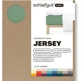 schlafgut Easy Jersey 180 x 200 - 200 x 200 cm green mid