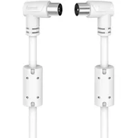 Hama 90° abgewinkeltes TV-Antennenkabel (TV-Kabel Koaxial-Stecker – Koaxial-Buchse, 95