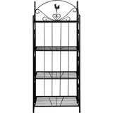 vidaXL Pflanzentreppe 61,5 x 33 x 153 cm Schwarz