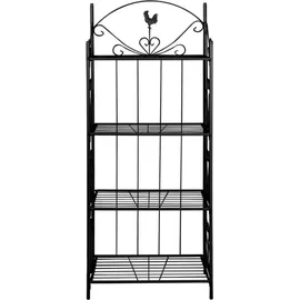 vidaXL Pflanzentreppe 61,5 x 33 x 153 cm Schwarz