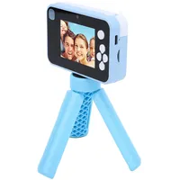 Kinderkamera, 48 MP HD 1080P Kinder-Selfie-Kamera, 4-Fach Zoom-Selbstfokus-Digitalkamera mit 2,4-Zoll-IPS-Bildschirm, Videokamera mit Stativ, für Jungen und Mädchen