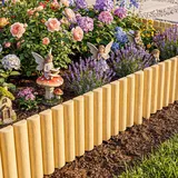 Outsunny Gartenzaun 176 x 30 cm Naturholz