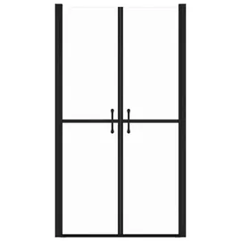 vidaXL Duschtür links 76 x 190 cm schwarz