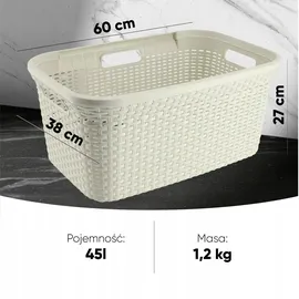 Curver Wäschekorb Rattan 45L