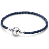 Pandora 592790C01 Damen-Armband Leder Dunkelblau, 20,5 cm