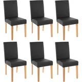 MCW Esszimmerstuhl Littau Kunstleder schwarz matt 6er Set