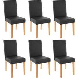 MCW Esszimmerstuhl Littau Kunstleder schwarz matt 6er Set