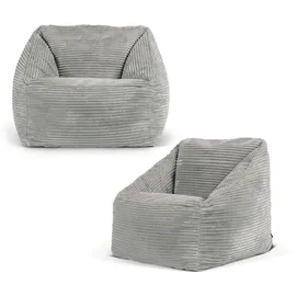 I.C.O.N. icon Sitzsack Grau, Textil, 100 L, 1-Sitzer, Freiform, 55x44x55 cm, Hergestellt in Deutschland, Oeko-Tex® Standard 100, Reach, Wohnzimmer, Hocker, Sitzsäcke, Kindersitzsäcke