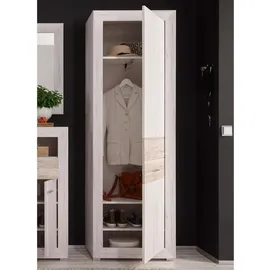 Möbel Akut JAMBO Garderobenschrank 65 x 0 x 0 cm Weiß/Braun