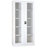 Lüllmann Medizinschrank komplett montiert weiß 195x92,5x42,2cm Arzneischrank Medikamentenschrank Krankenhausschrank transparent XXXL 570157