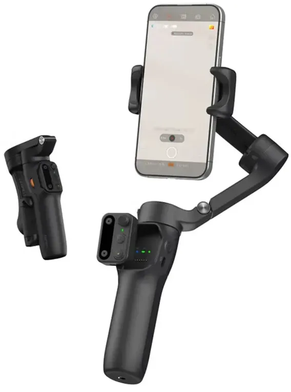hohem Smartphone-Gimbal-Stabilisator – 3-Achsen-Anti-Shake, abnehmbare Fernbedienung, 11 Std. Akku, tragbares faltbares Design, Schwarz