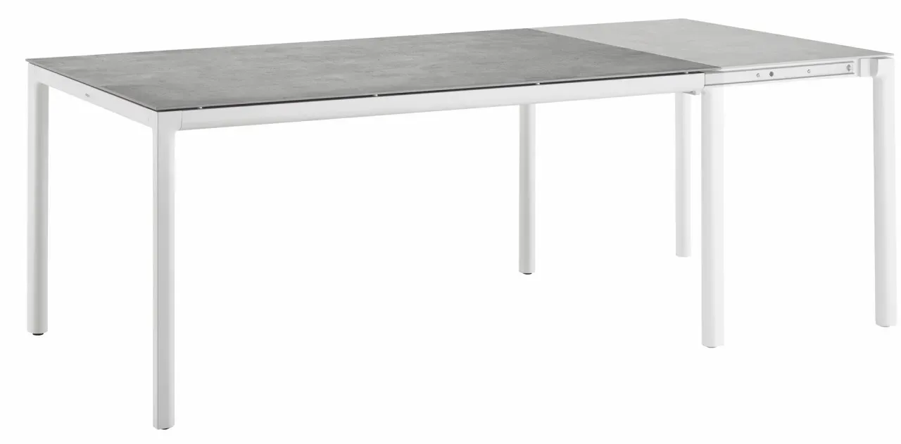 Auszugstisch Soft weiß - 160/260 x 100 cm 592 - Dekton sirius