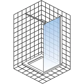 Schulte Walk In Duschwand 120 x 200 cm schwarz