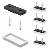 QuickClick Wagner QuickClick® Kunststoffgleiter Stuhlgleiter 4er-Set zum Anschrauben - 4X Basis + 8X Schraube + 4X Gleitaufsatz austauschbar - Kunststoff Hyper - Einsatz 32 x 15 mm - Made in DE - 15782900