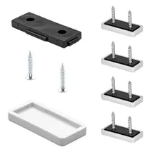 QuickClick Wagner QuickClick® Kunststoffgleiter Stuhlgleiter 4er-Set zum Anschrauben - 4X Basis + 8X Schraube + 4X Gleitaufsatz austauschbar - Kunststoff Hyper - Einsatz 32 x 15 mm - Made in DE - 15782900