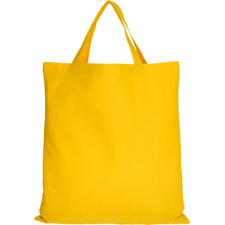 10er Pack Baumwolltasche - 28 Farben | mit zwei kurzen Henkeln | 38x42cm, sonnenblumengelb, 100 Stück
