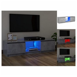vidaXL TV-Schrank mit LED-Leuchten Betongrau 120x30x35,5 cm