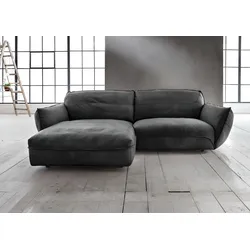 Ecksofa BETYPE "Be Type Be Chilled, L-Form", schwarz, B:280cm H:85cm T:180cm, AnilinLEDER Pallino gewachst (echtes Rindsleder)   Das von südamerikanischen Rindern stammende Anilinleder wird in Fässern gefärbt. Natürliche Merkmale wie Narben, Insektenstiche und Hornstöße bleiben dem 1, 2 - 1, 4 mm starken Leder erhalten und sorgen für ein naturbelassenes Aussehen. Durch ein zusätzliches Wachs-Finish entsteht eine angenehm weiche und warme Haptik. Um die Langlebigkeit des Leders zu erhalten, wird empfohlen eine dauerhafte direkte Sonneneinwirkung zu vermeiden sowie die Lederoberfläche regelmäßig mit einem weichen Tuch zu säubern. In Abhängigkeit von der (Faser-)Struktur der jeweiligen Häute kann sich u201eder Effektu201d und u201edie Farbeu201d während des Produktionsprozesses verändern, sodass möglicherweise Farbabweichungen und Veränderungen in der Faserstruktur entstehen können. Dies ist bei dieser Art von Leder gewünscht und stellt keinen Reklamationsgrund dar., Sofas, in 2 Breiten mit stylischer und offener Nahtführung