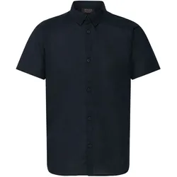 Leinenhemd INDICODE "Leinenhemd IDMonk", Herren, Gr. S, N-Gr, schwarz, Obermaterial: 55% Leinen LI. 45% Baumwolle CO., Hemden