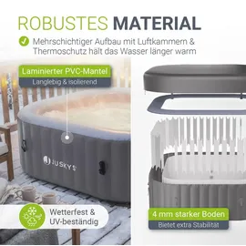 Juskys SpaLuxe 185 x 185 Grau/Blau