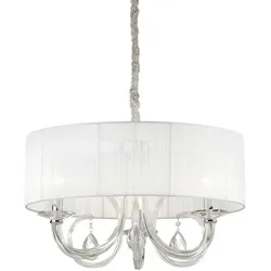 swan moderne pendelleuchte mit weißem seil, 3 lichter, ideal lux