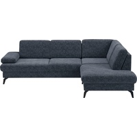 sit&more Ecksofa »Morris L-Form inkl. Sitztiefenverstellung«, wahlweise mit Bettfunktion, Bettkasten und Armteilverstellung blau