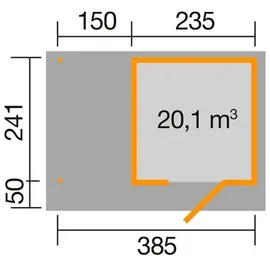 Weka Designhaus 172 A 3,82 x 2,41 m Beige