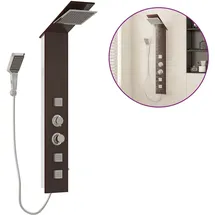 vidaXL Duschpaneel-System Glas Braun